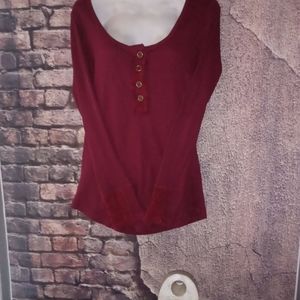 Burgundy thermal shirt